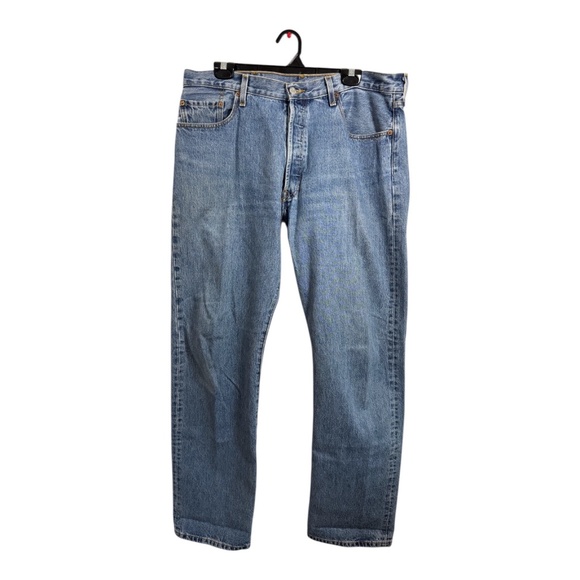 Levi's Jeams Mens Size 38 L34 501 Red Tab Button Fly 5 Pocket Straight Leg - Picture 1 of 10